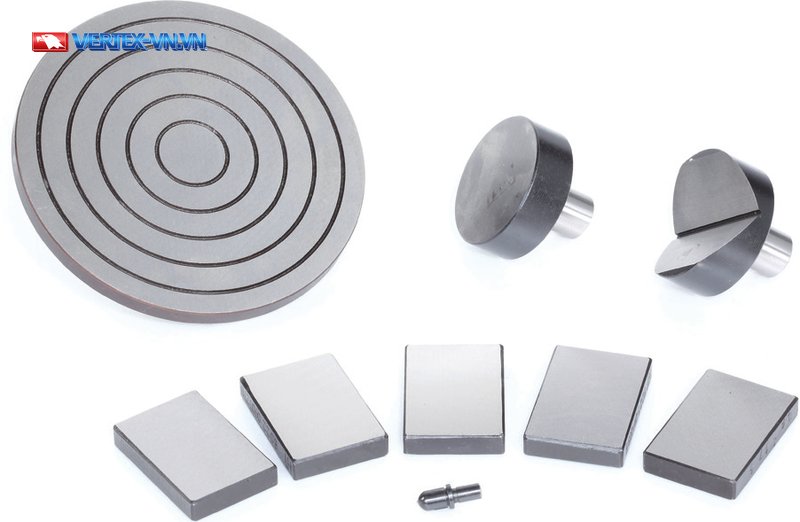 Bộ phụ kiện máy đo độ cứng VHT-260: đầu đo, bàn đo, mẫu chuẩn Rockwell
