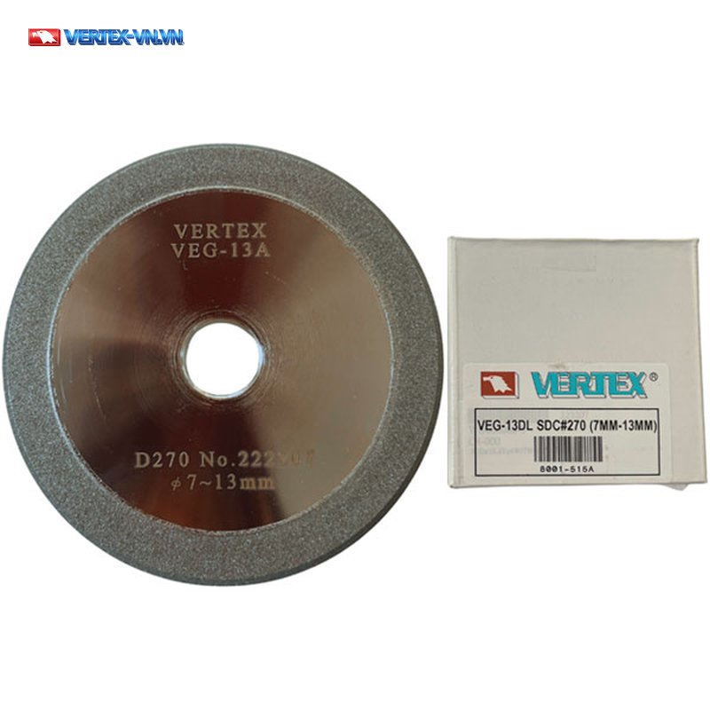 Đá mài dao phay ngón hợp kim SDC (kim cương) VERTEX VEG-13DL cho dao phay carbide