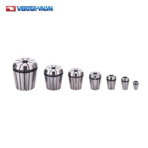 Dãy collet ER VERTEX xếp theo cỡ giảm dần từ trái sang phải, cho thấy chênh lệch kích thước giữa các cỡ ER