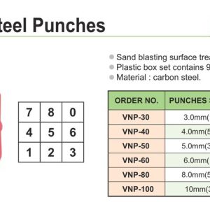 Bảng thông số bộ đột số VERTEX VNP-30 đến VNP-100 kèm sơ đồ hộp 9 ô, trích catalogue Vertex
