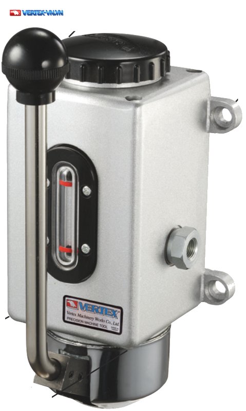 Bơm dầu bôi trơn bằng tay VERTEX LT-6 thân nhôm, mắt thăm dầu và cần gạt