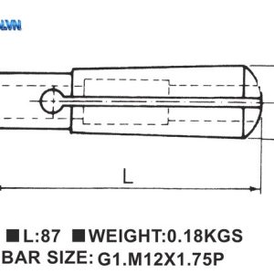 Collet MT3 VERTEX: bản vẽ kích thước ngoài và thông số