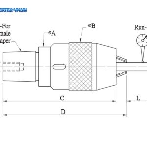 Bản vẽ đầu khoan tự kẹp KNT