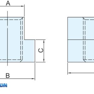 Bản vẽ ký hiệu kích thước bộ bu lông đai ốc kẹp VCK (A, B, C, D, E)