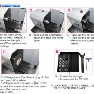 Cách thay đá cắt máy VEC-20