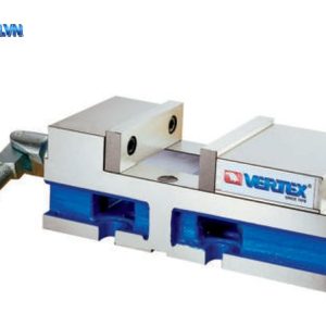 Ê tô VERTEX VD-661V không đế, thân xanh dương, tay quay ở đầu bên trái