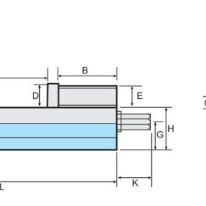Bản vẽ VD-X với các chữ A, B, C, D, E, F, G, H, I, J, K, L, M, N, O, P, R, T và ØQ