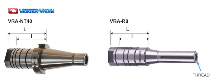 Bản vẽ ký hiệu kích thước arbor dao đi kèm VRA (L, l)